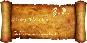 Zichy Márton névjegykártya
